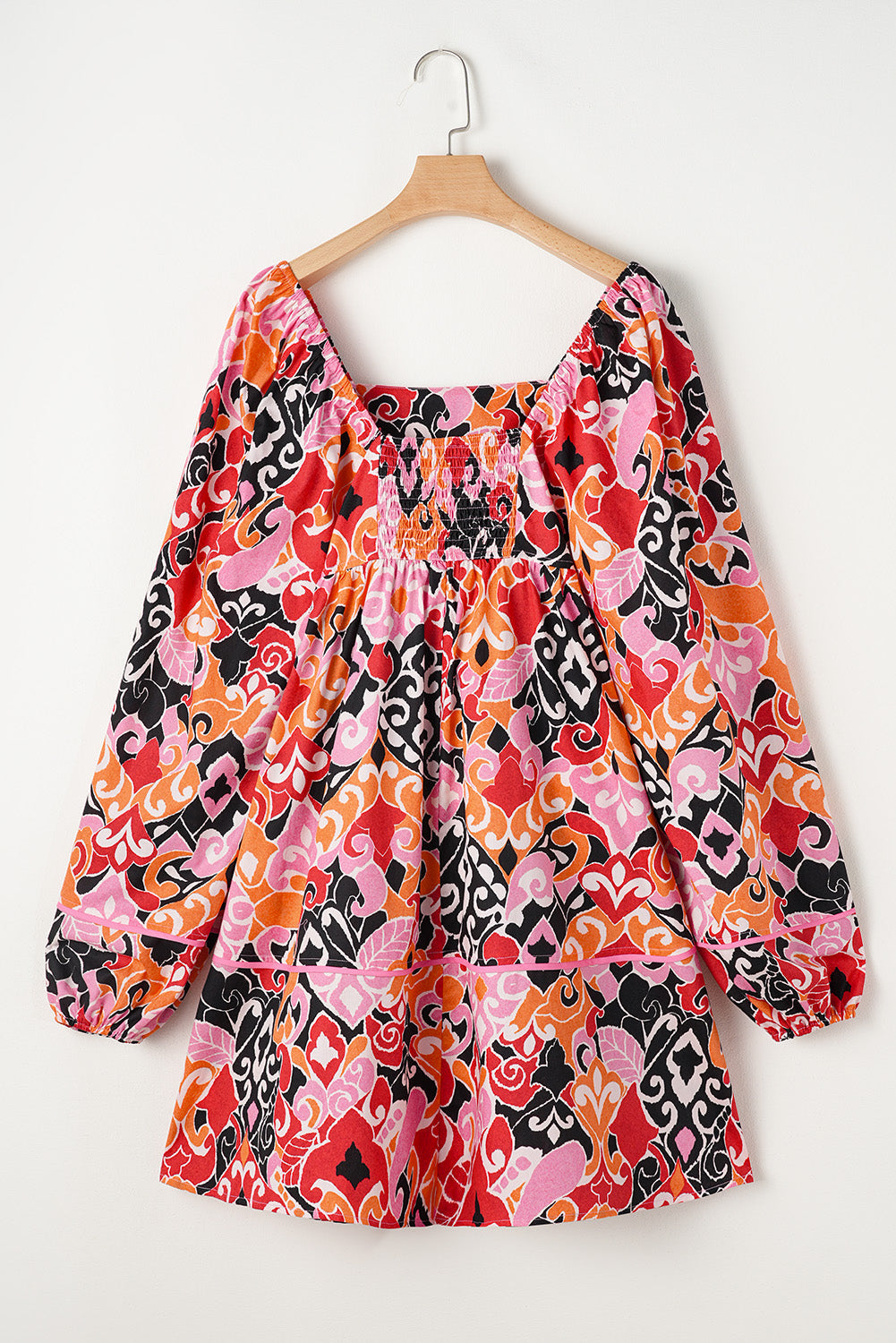 Bohemian Paisley Mini Dress Colorful