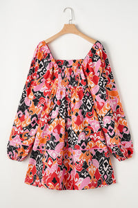 Bohemian Paisley Mini Dress Colorful