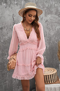 Bohemian Pink Flowy Summer Dress