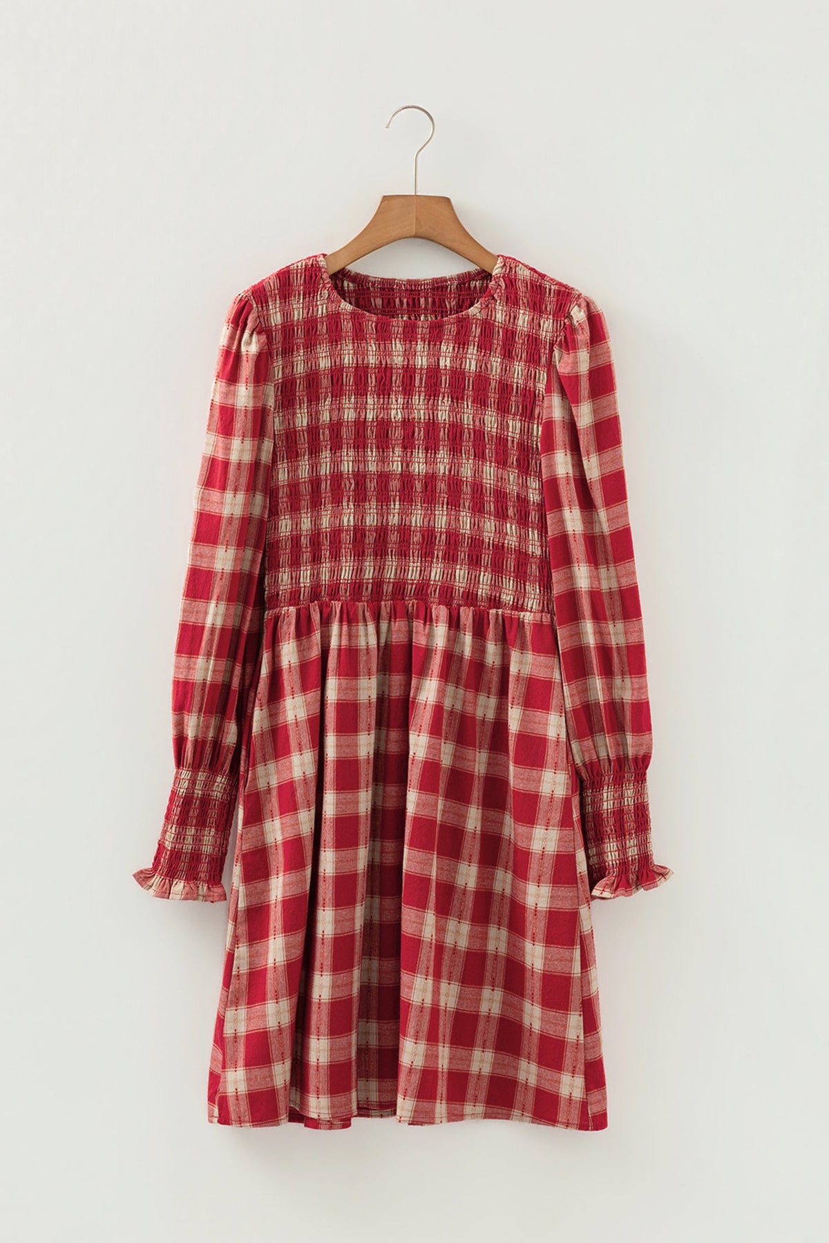 Bohemian Plaid Mini Dress Styled