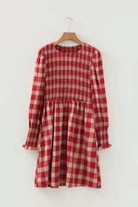 Bohemian Plaid Mini Dress Styled