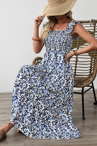 Bohemian Print Maxi Cotton Dress