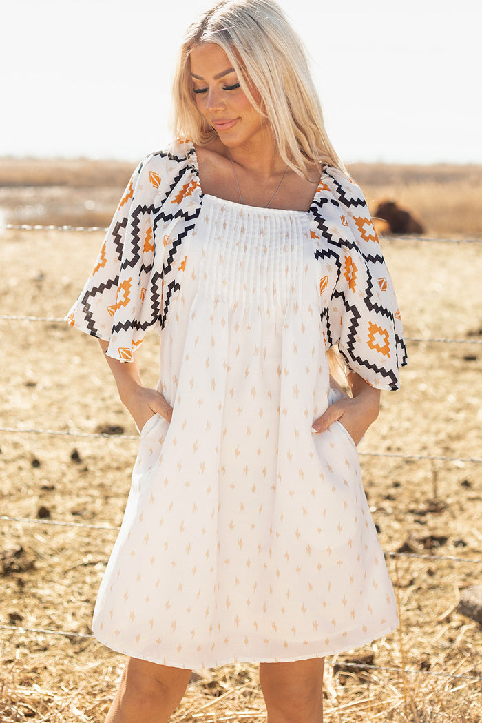Bohemian Printed Summer Mini Dress