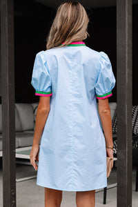 Bohemian Puff Sleeve Cotton Dress