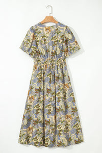 Bohemian Puff Sleeve Dress Styled