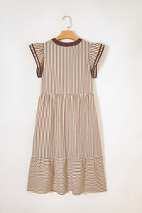 Bohemian Puff Sleeve Flowy Dress