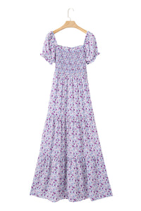 Bohemian puff sleeve garden dress