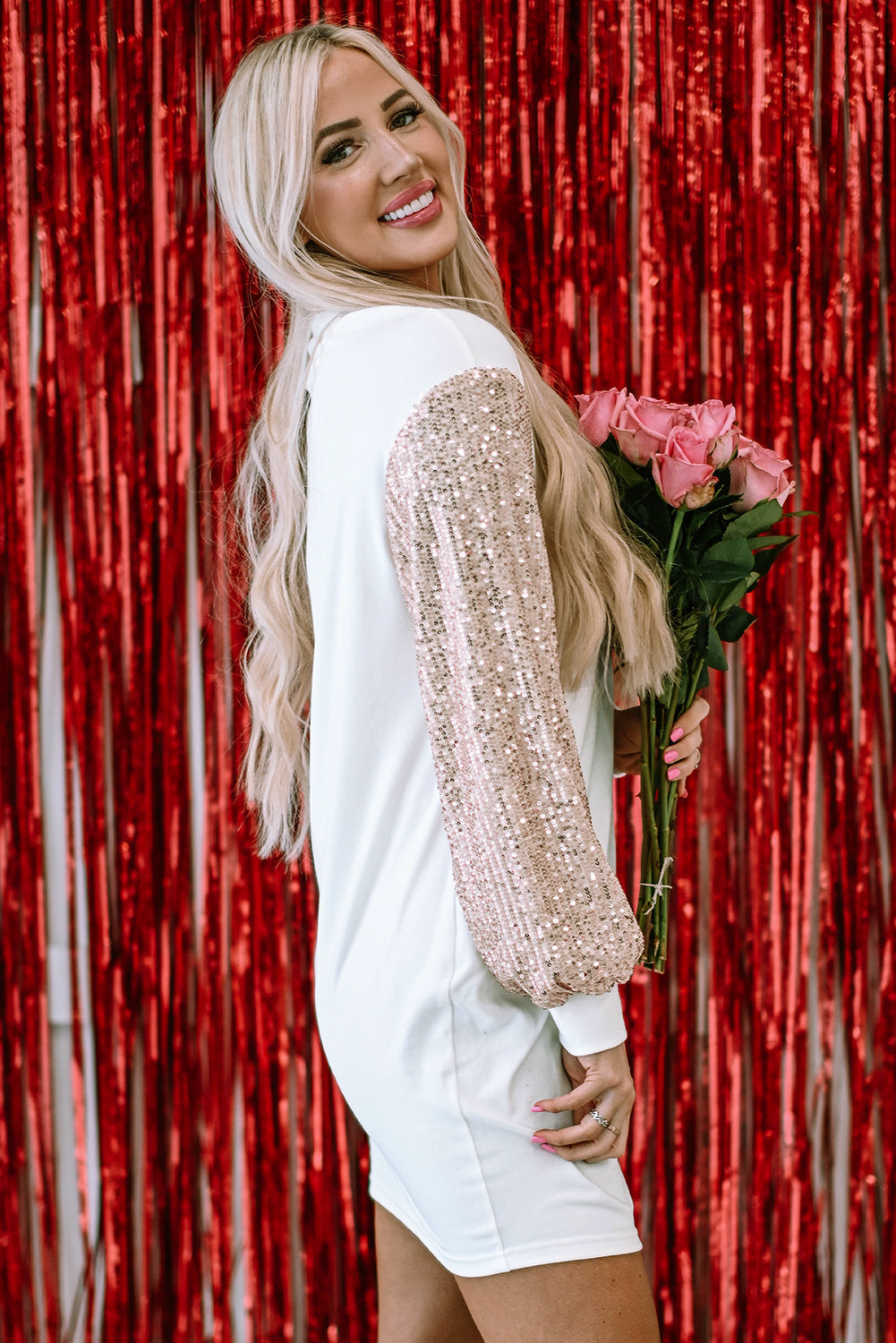 Bohemian Puff Sleeve Gold Detail
