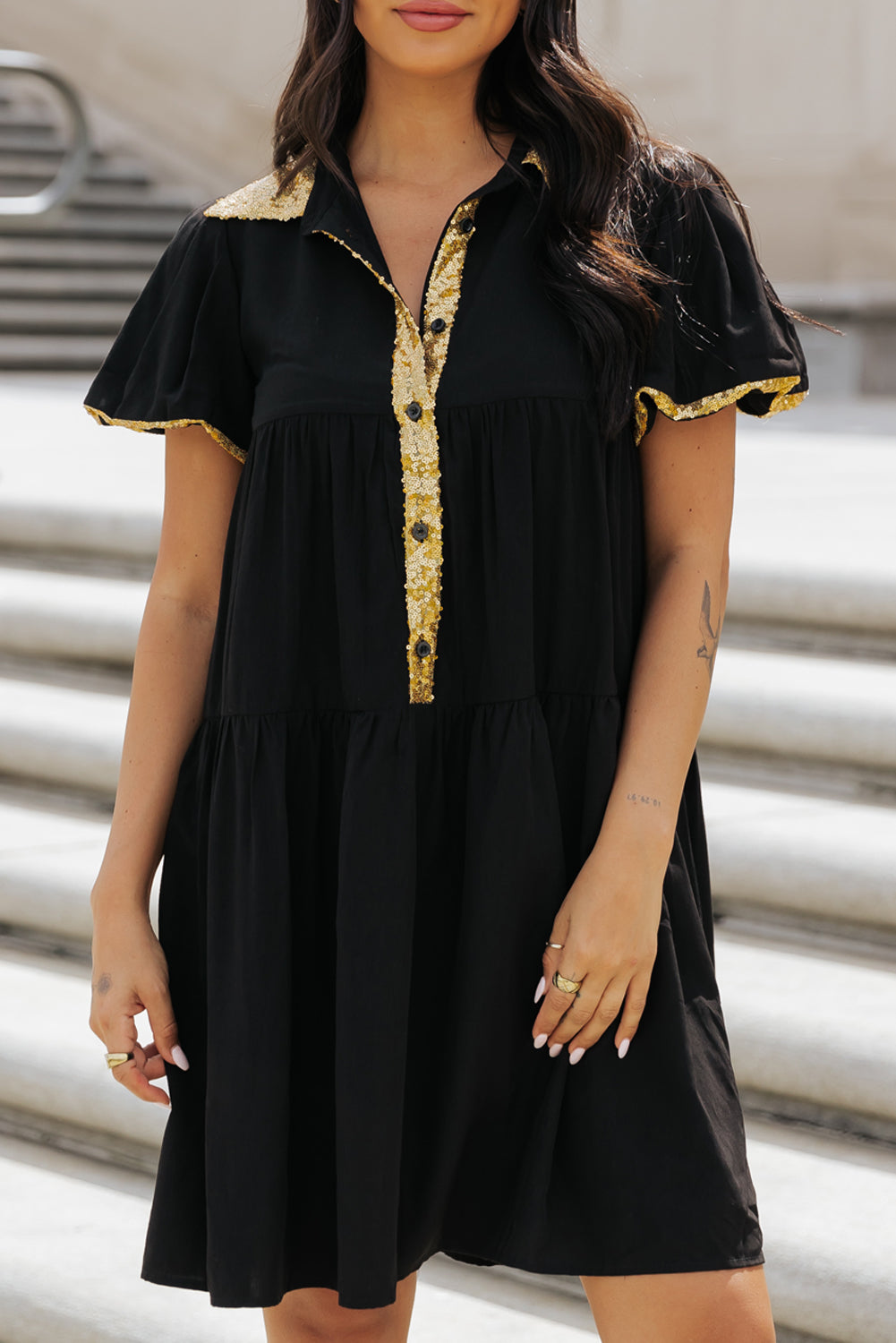 Bohemian Puff Sleeve Party Dress