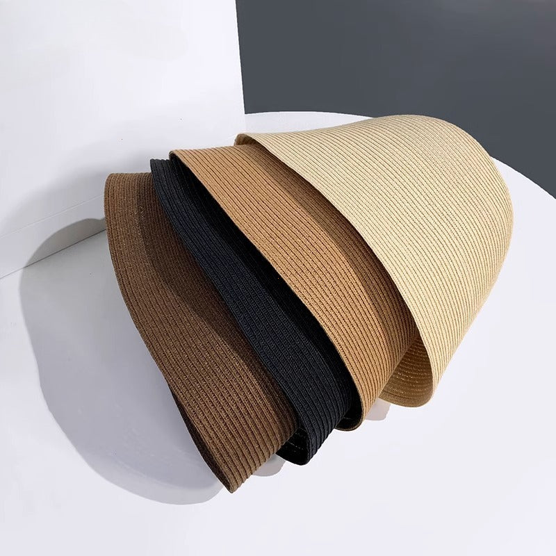 Bohemian raffia straw beach hat