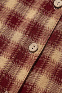 Bohemian Red Plaid Dress Styled