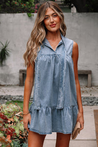 Bohemian Relaxed Fit Blue Mini
