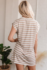 Bohemian Relaxed Fit Khaki Dress