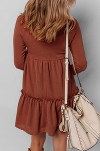 Bohemian Ribbed Dress Front View