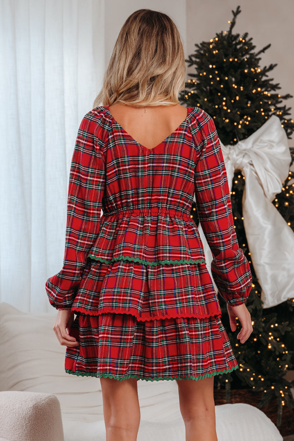 Bohemian ricrac trim summer dress
