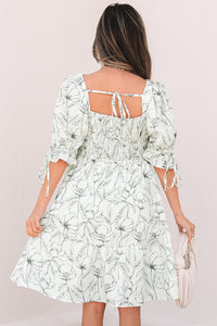 Bohemian Ruched Back Cotton Mini