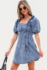 Bohemian Ruched Bodice Short Dress
