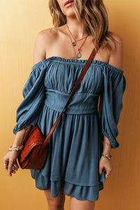 Bohemian Ruched Dress Close Detail