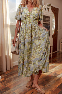 Bohemian Ruched Waist Dress Detail