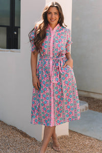 Bohemian Ruched Waist Midi Style