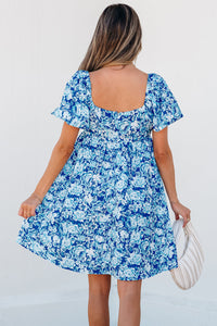 Bohemian Ruched Waist Mini Dress