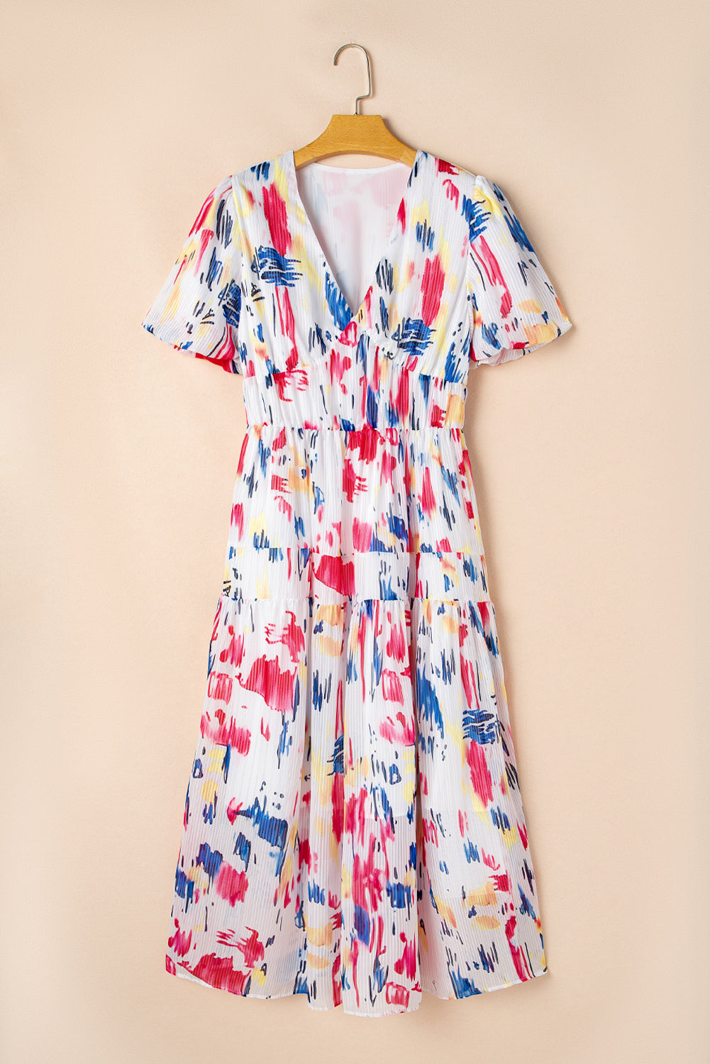 Bohemian ruffle dress relaxed silhouette