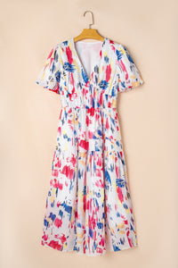 Bohemian ruffle dress relaxed silhouette