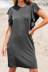 Bohemian Ruffle Dress Side Angle