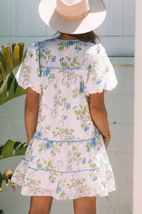 Bohemian Ruffle Hem Beach Dress