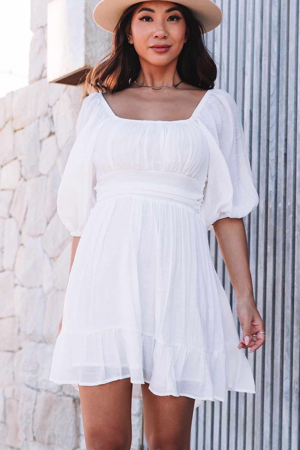 Bohemian Ruffle Hem Dress Terracotta