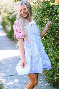 Bohemian Ruffle Hem Floral Print