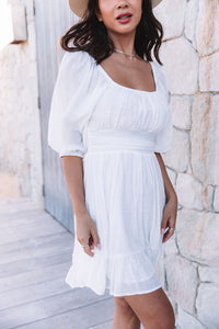 Bohemian ruffle hem flowy dress