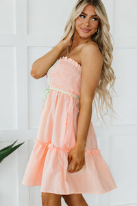 Bohemian Ruffle Hem Mini Dress