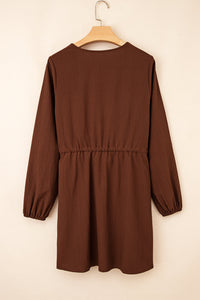 Bohemian Ruffle Hem Mini Dress