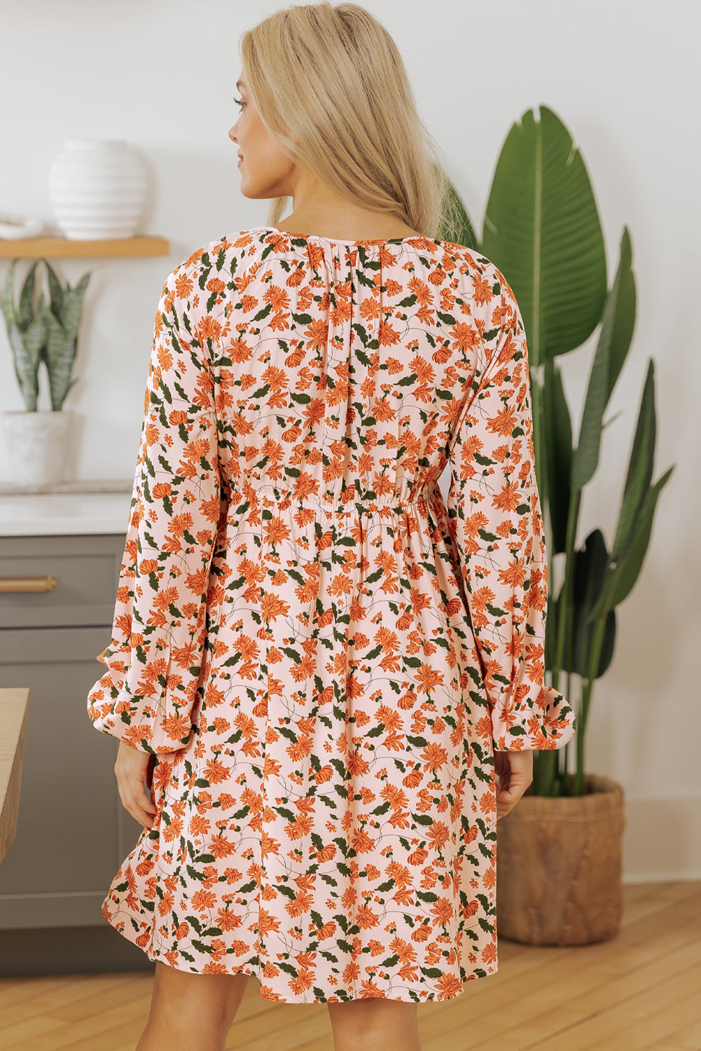 Bohemian Ruffle Sleeve Dress Detail