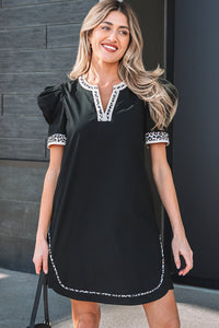 Bohemian Ruffle Sleeve Short Dress