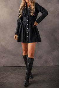 Bohemian Ruffle Sleeve Short Dress