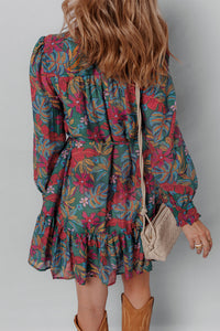 Bohemian Ruffle Summer Mini Dress