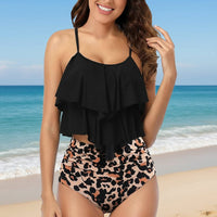 Bohemian ruffle swimwear two-piece