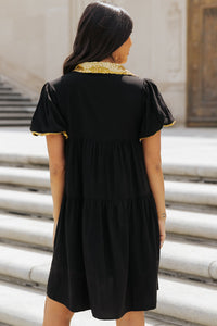 Bohemian Sequin Dress Front View