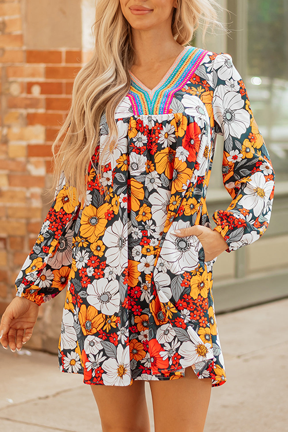 Bohemian Sheer Lace Dress Closeup