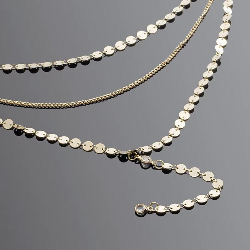 Bohemian shell pendant gold necklace