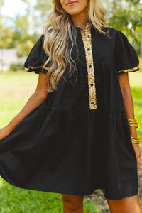 Bohemian Shimmering Mini Dress Fit