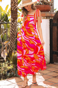 Bohemian shoulder knot dress back