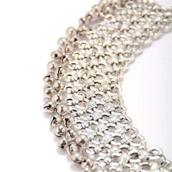 Bohemian silver chain ankle bracelet