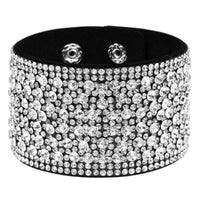 Bohemian silver cuff bracelet detail