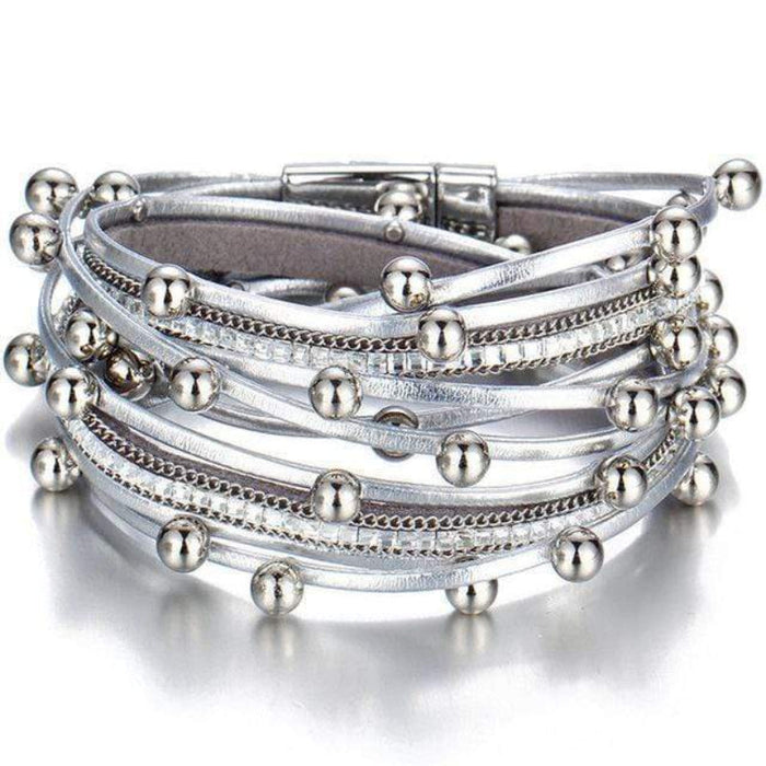 Bohemian Silver Cuff Bracelet Vintage