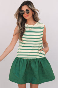 Bohemian Sleeveless Dress Natural Fabric