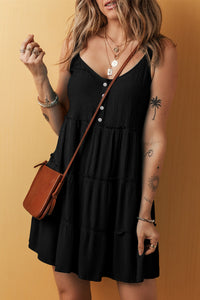 Bohemian sleeveless flowy cotton mini