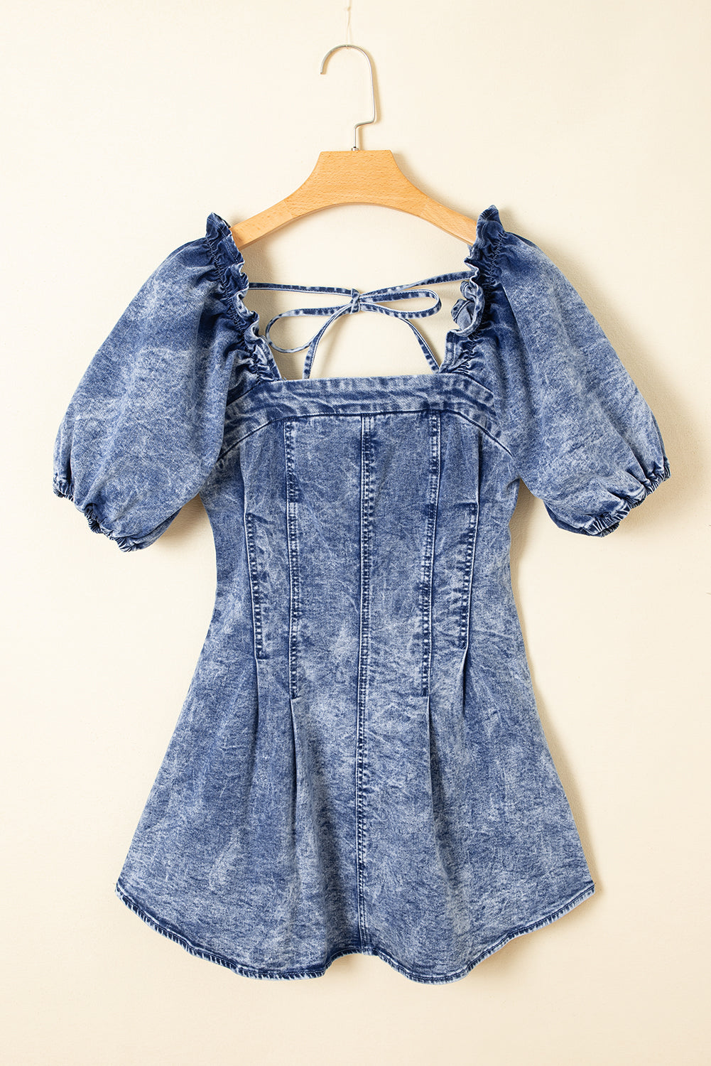 Bohemian Smocked Waist Mini Dress